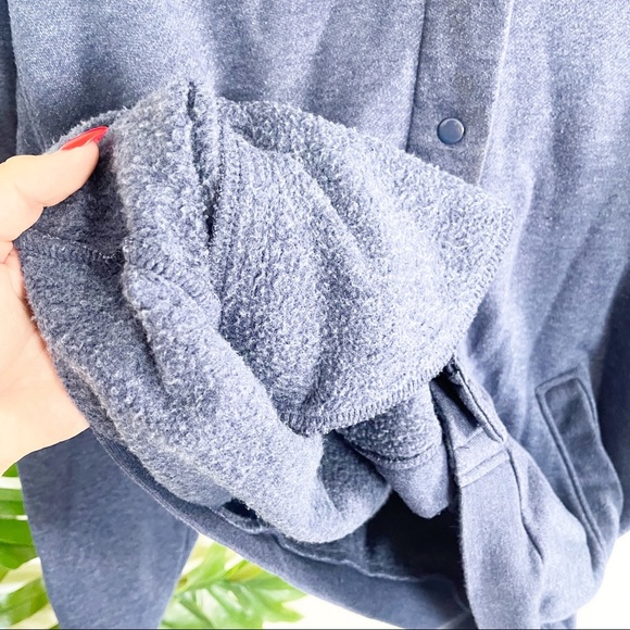 Vintage Vicki Wayne Navy Blue Bomber Snap Jacket Large - Picture 6 of 6